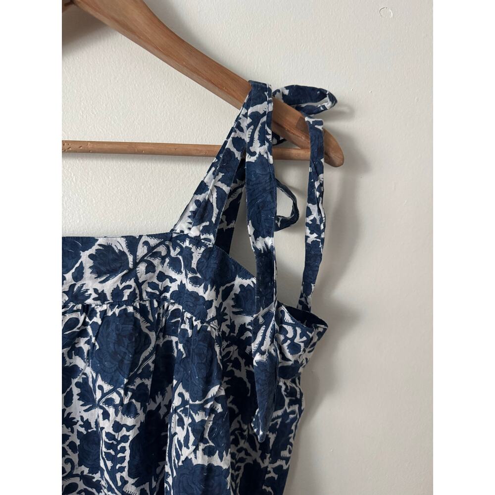 SZ Blockprints M Emma Blouse in in Indigo Floral - Picture 4 of 8